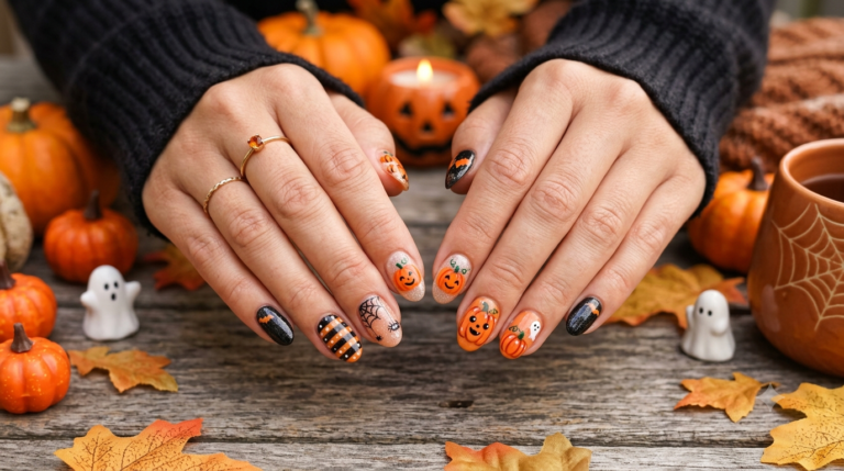 The Cutest Pumpkin Halloween Nails for a Perfectly Spooky Mani