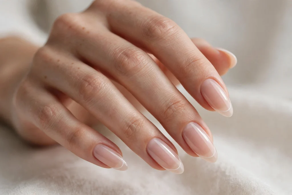 Micro French tip nail design