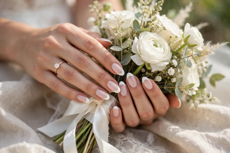 22 Almond French Tip Nail Designs for Wedding