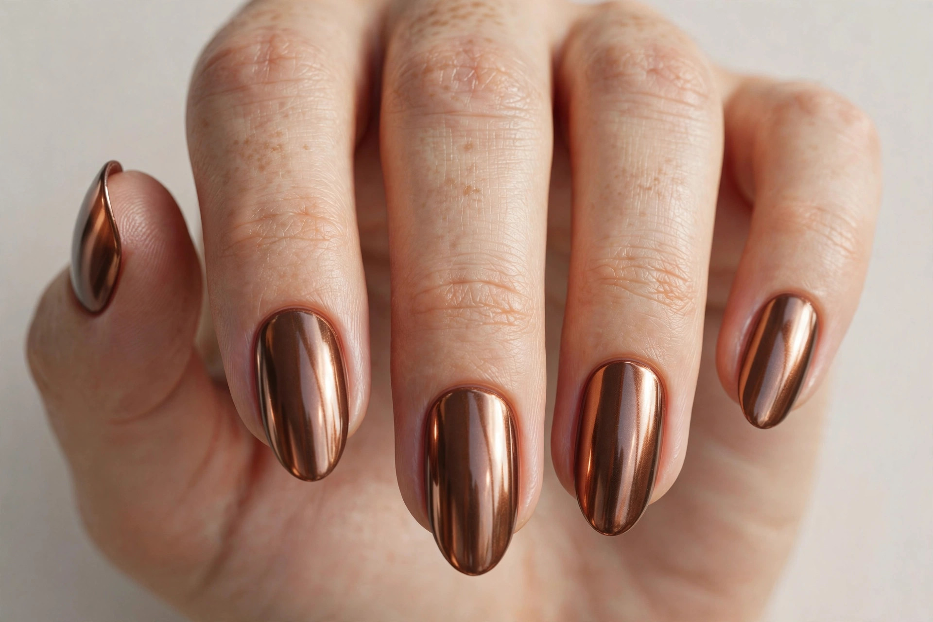 Chestnut chrome brown nails