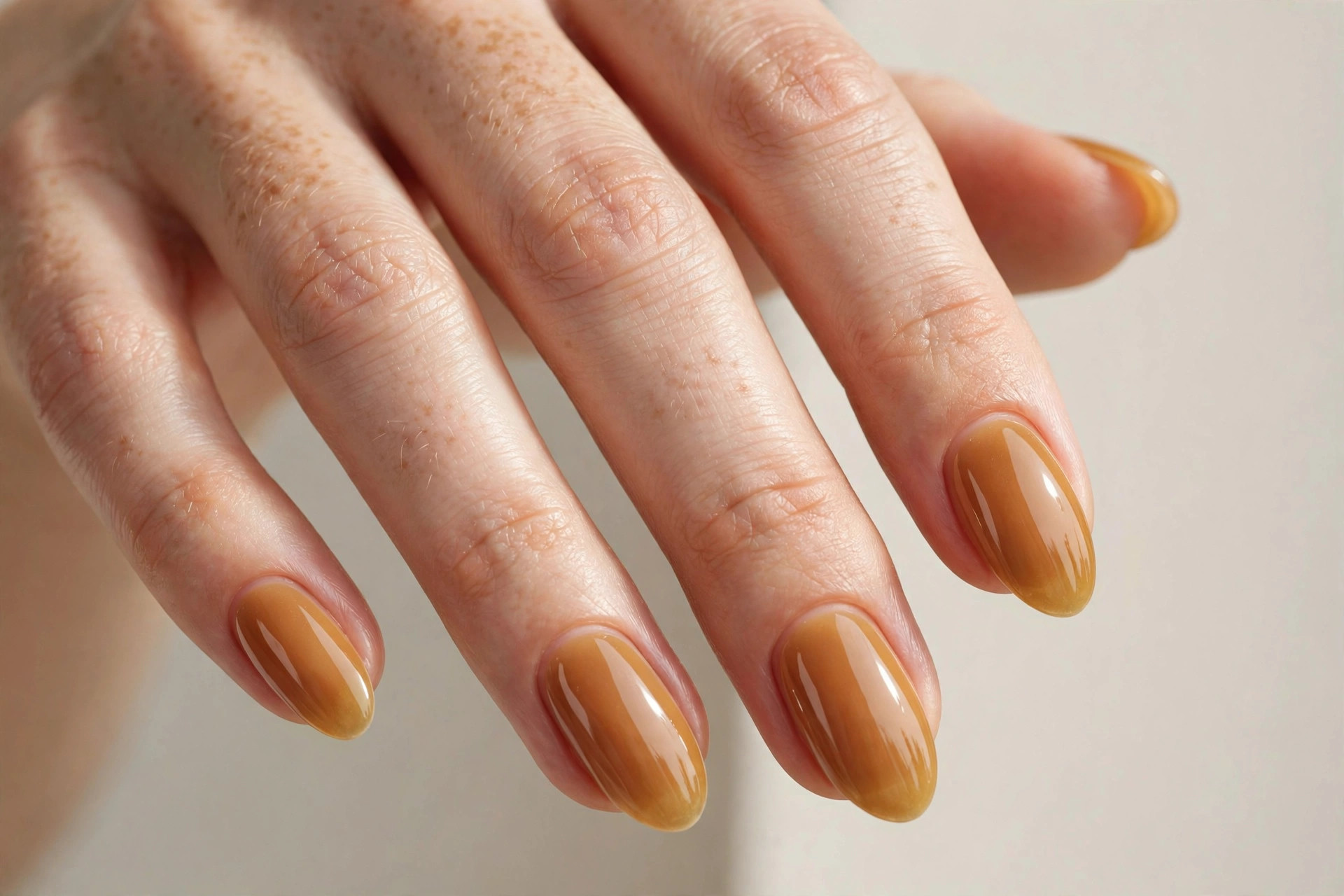 Toffee glazed donut brown nails
