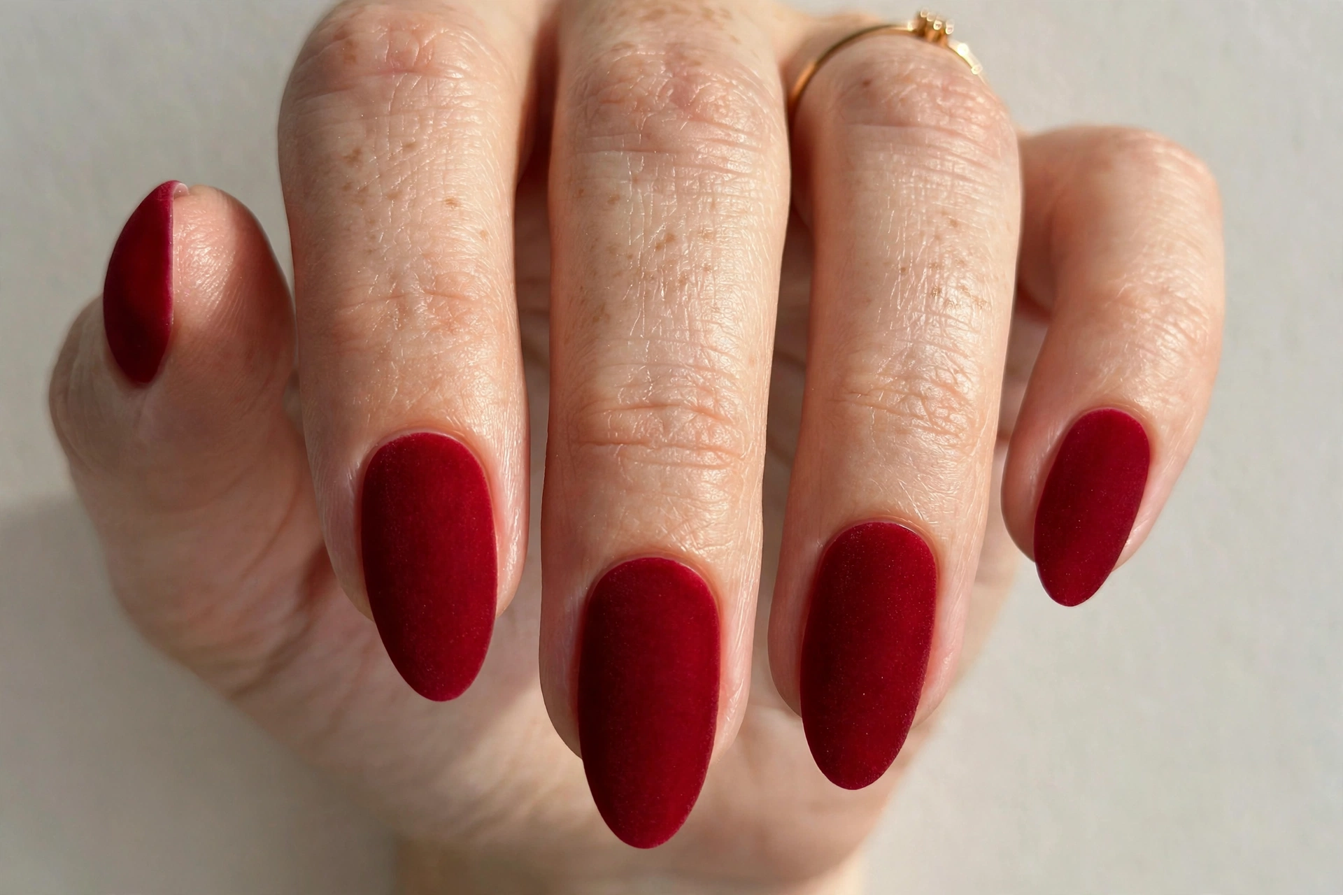 Red velvet matte finish Christmas nail polish