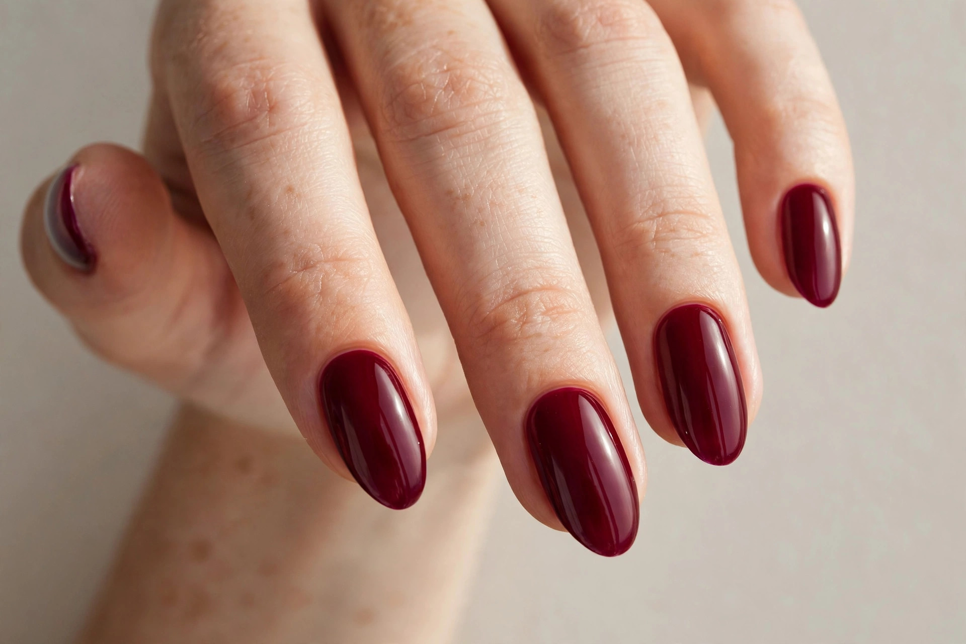 Cranberry wine red nail polish