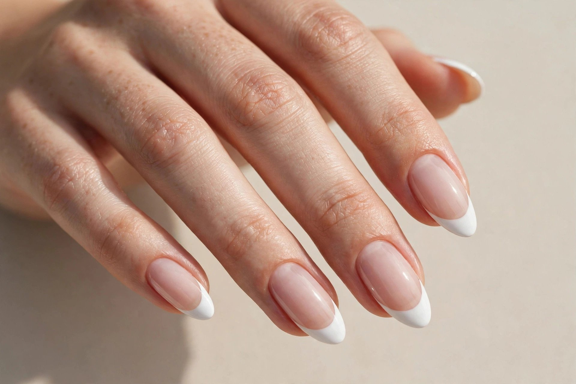 Snowy white french tip Christmas press-on nails