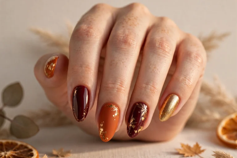 17 Fall Acrylic Nail Designs for a Cozy Autumn Look