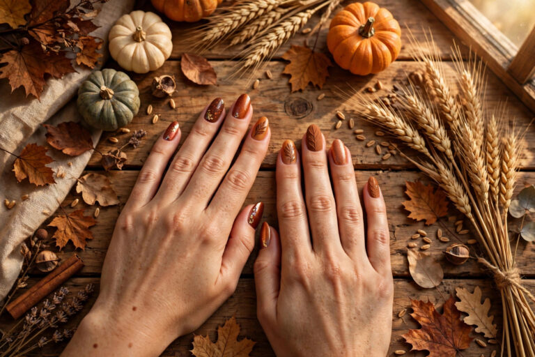 15 Thanksgiving Nail Designs for a Cozy Harvest Look