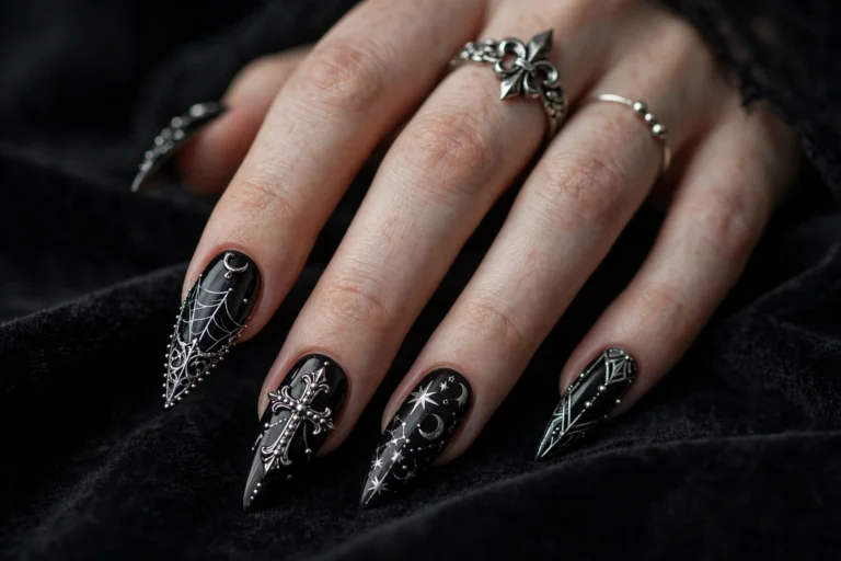 20 Gothic Nail Designs for a Dark Edgy Look
