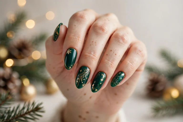 22 Green Christmas Nail Designs for a Festive Holiday Manicure