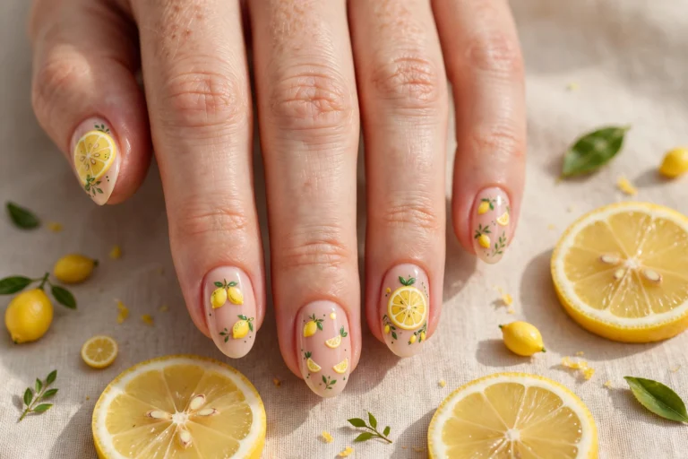 25 Cute Lemon Nail Designs