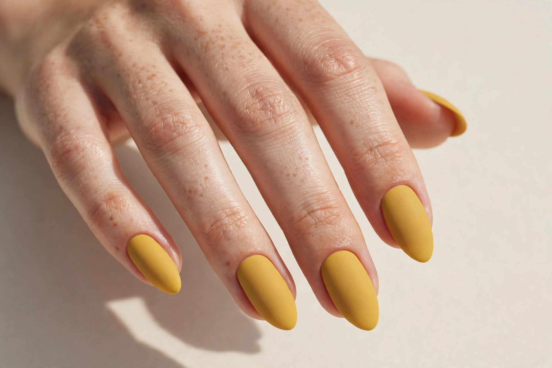 Matte olive green nails