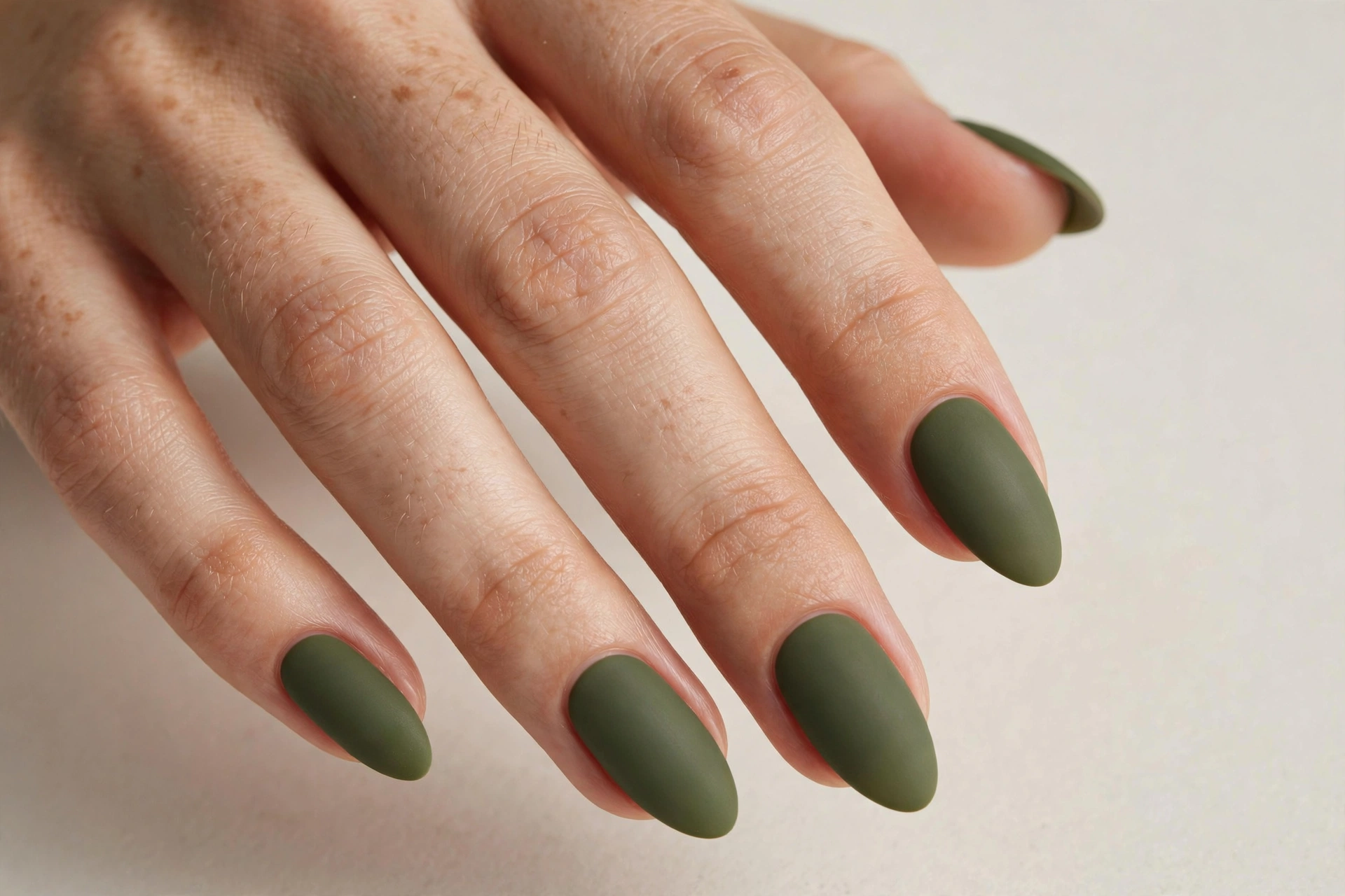 Matte mustard yellow nails