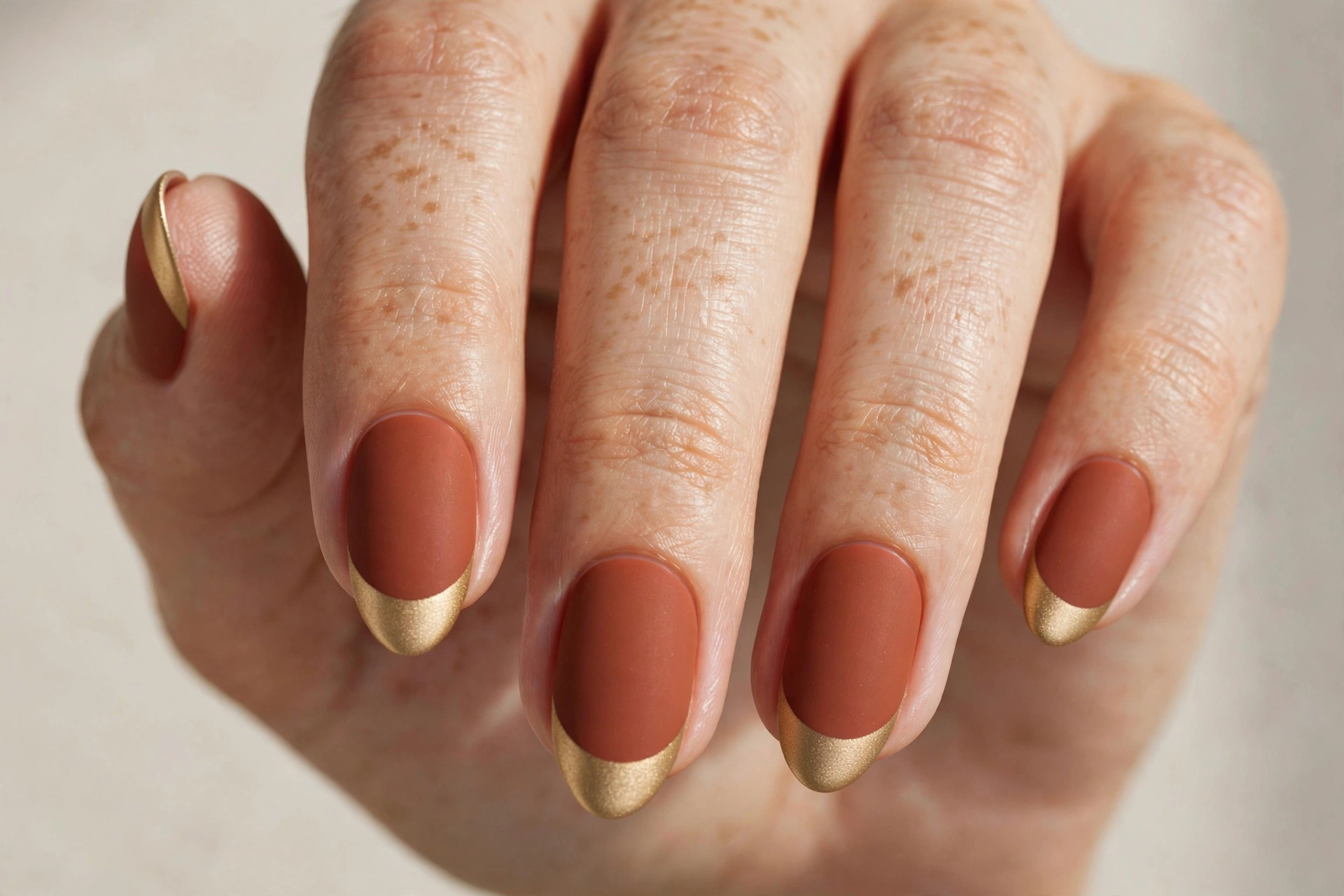 Matte taupe greige nails