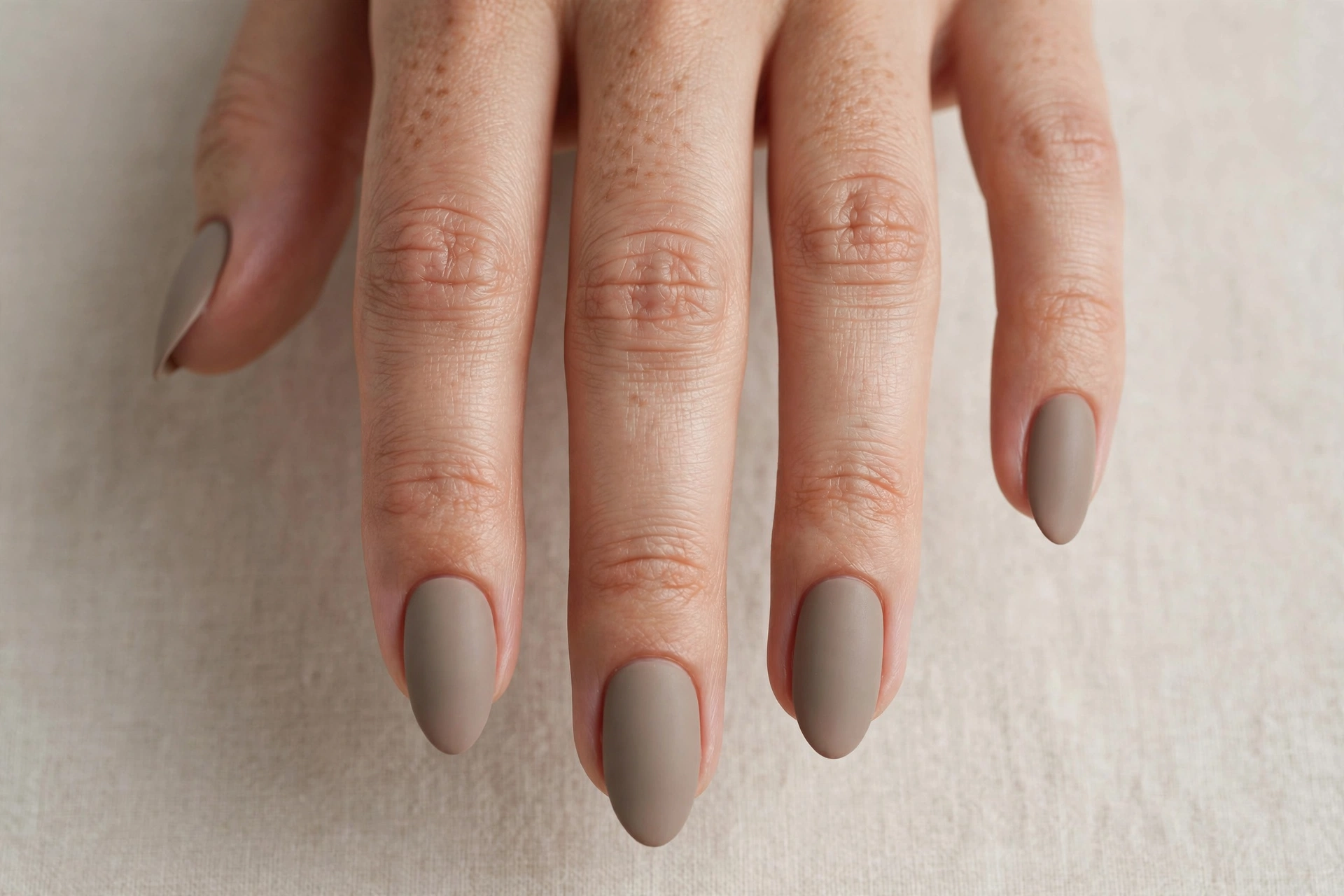 Matte rust nails with matte gold tips