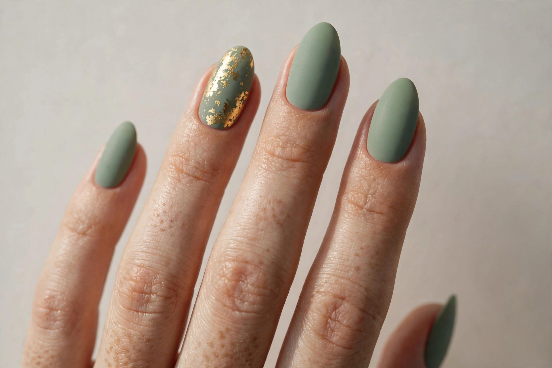 Matte checkerboard nail art in nude and chocolate brown