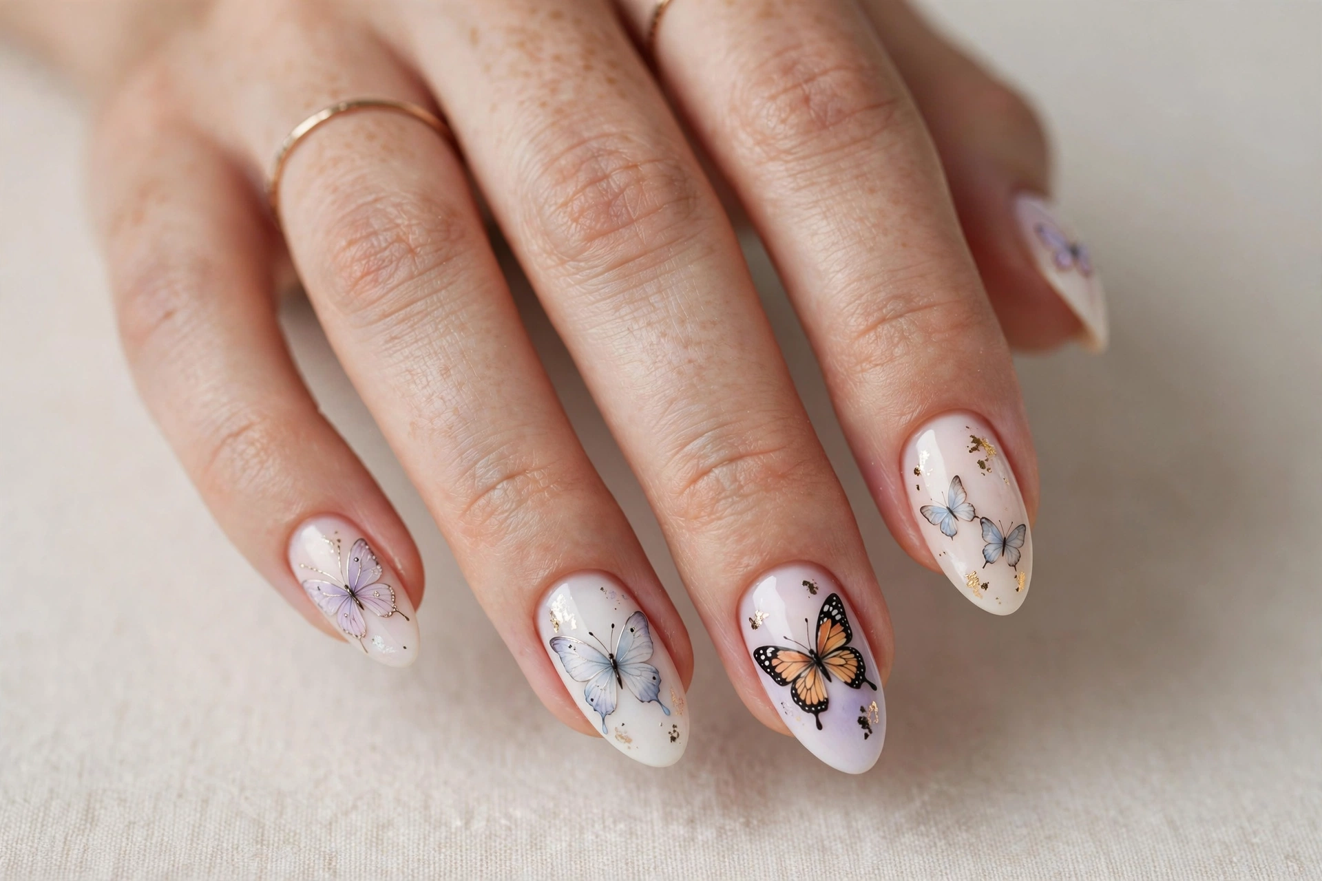 Butterfly cute nail art