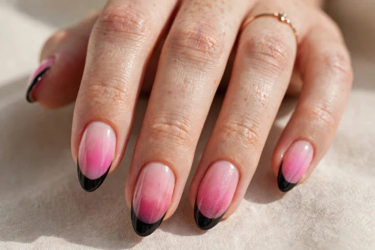 17 Pink and Black Nail Designs for a Bold, Edgy Look