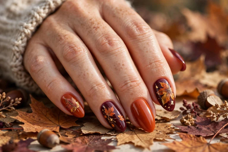 20 Pretty Fall Nail Designs for a Cozy Autumn Look