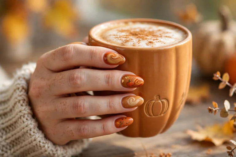 15 Pumpkin Spice Nail Designs for a Cozy Fall Manicure