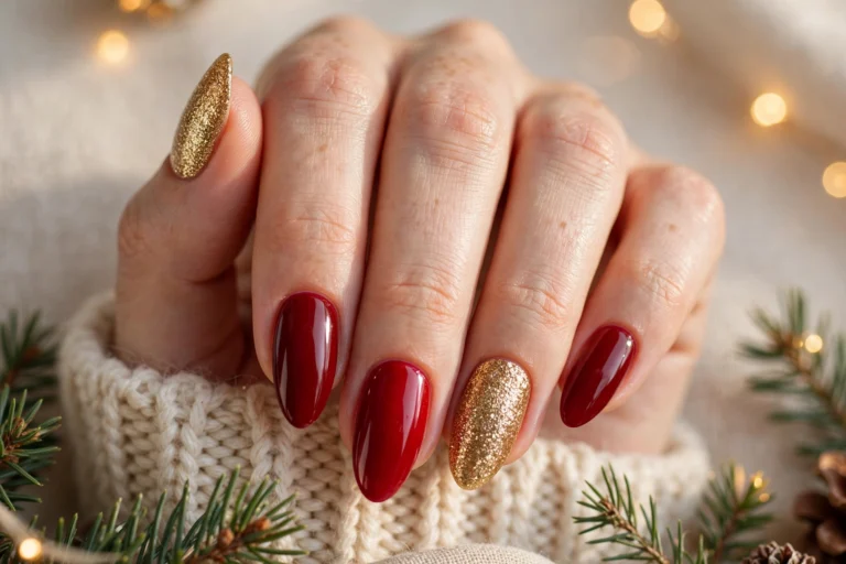 24 Red and Gold Christmas Nail Designs for a Luxurious Holiday Look