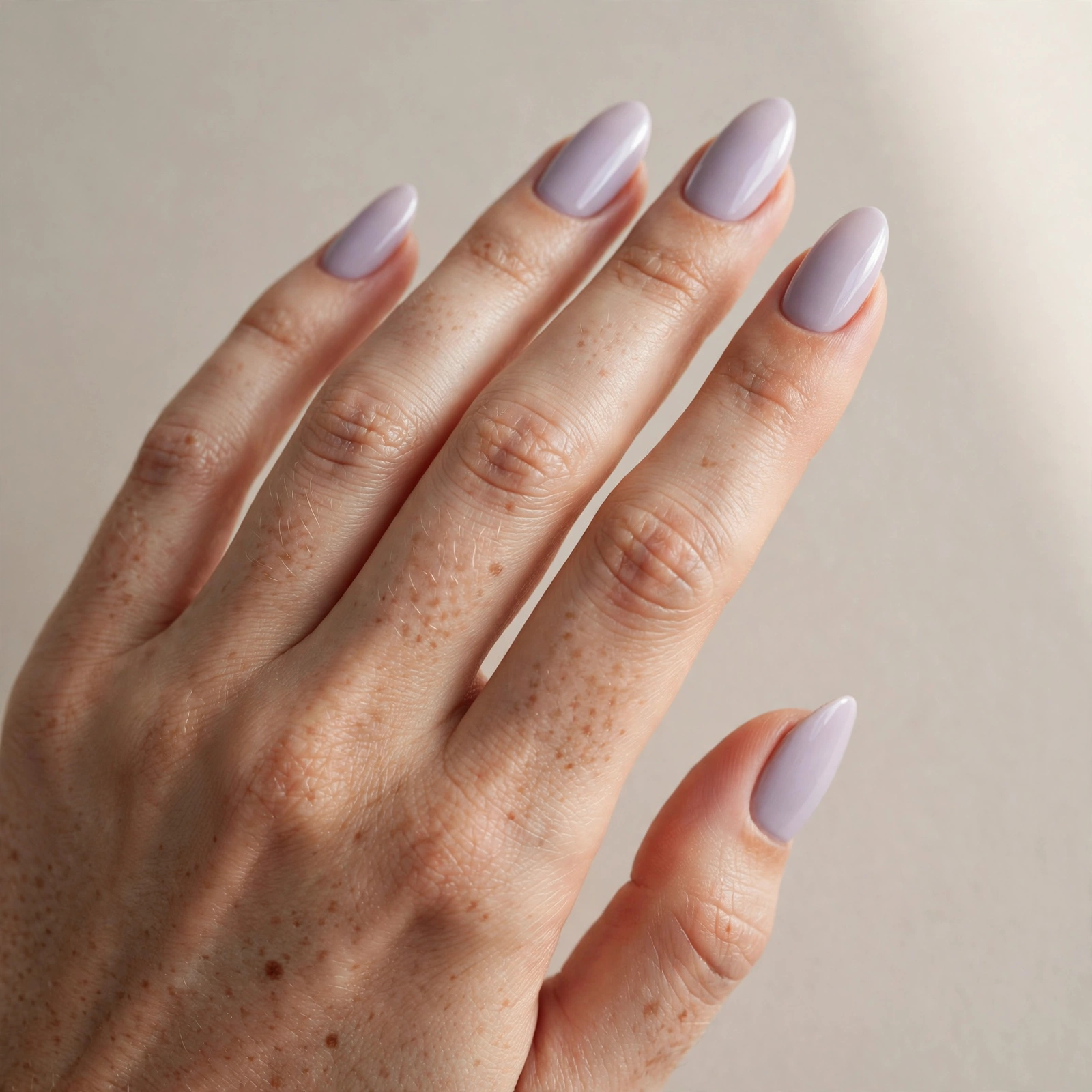 Soft lavender minimalist nail design