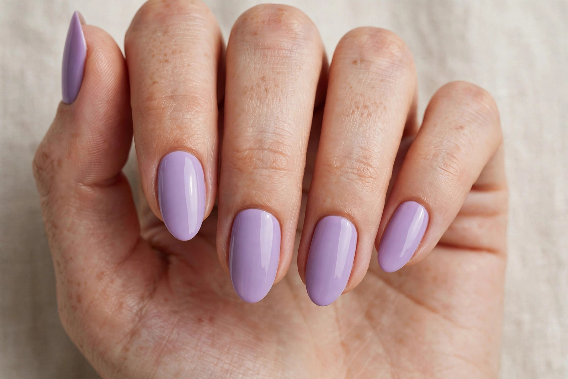 Lavender lilac summer manicure