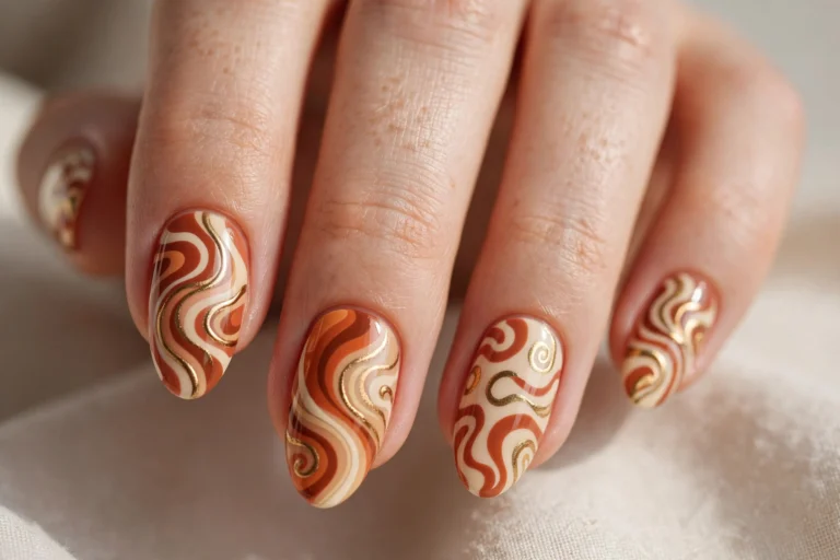 19 Swirl Nail Designs for a Trendy Look